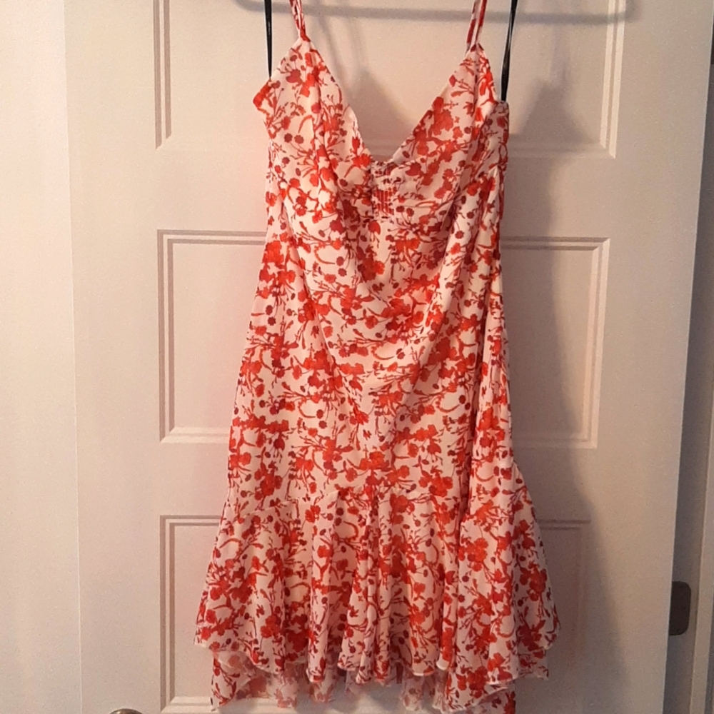 Flower pattern summer dress